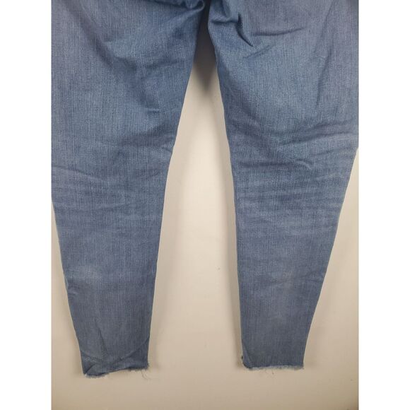 Madewell Jeans 32 Womens High Rise Skinny Leg Distressed Raw Hem Casual - Picture 5 of 9
